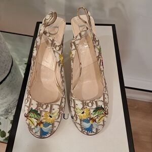 Dior Multicolor Floral Heels
